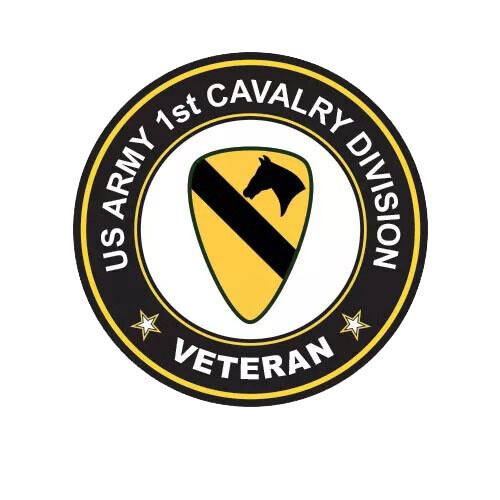 1st Cavalry Division Veteran Sticker Decal
