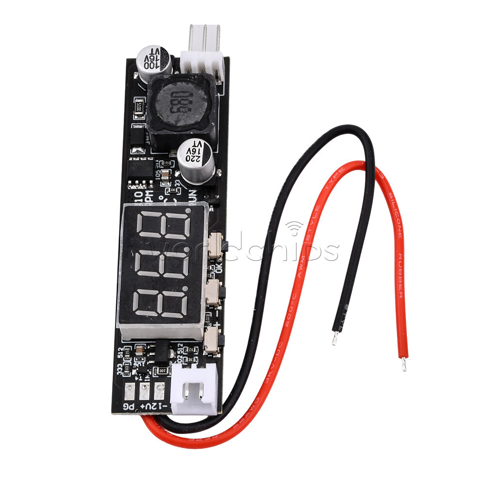 DC12V 2-3 Wire Fan Temperature Speed Controller with Temperature Sensor Probe