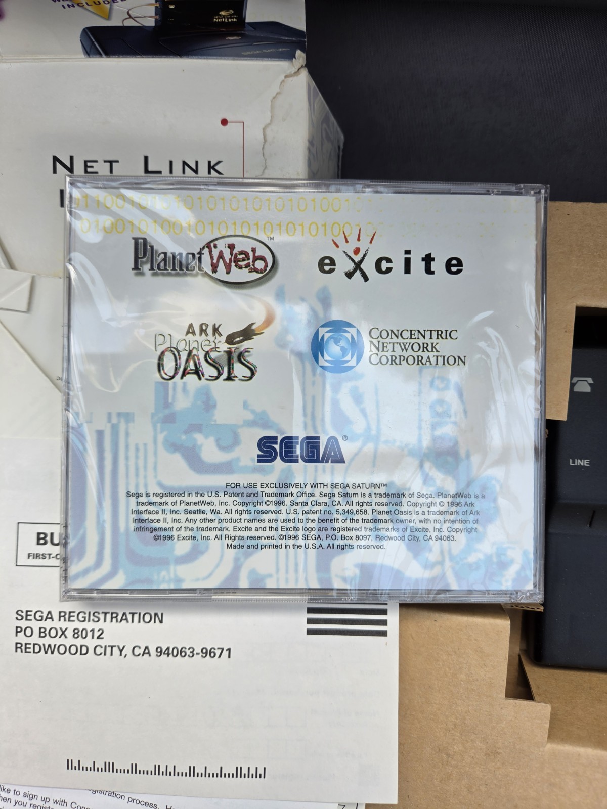 Netlink Planet Web Internet Modem Disc - Sega Saturn Net Link - CIB