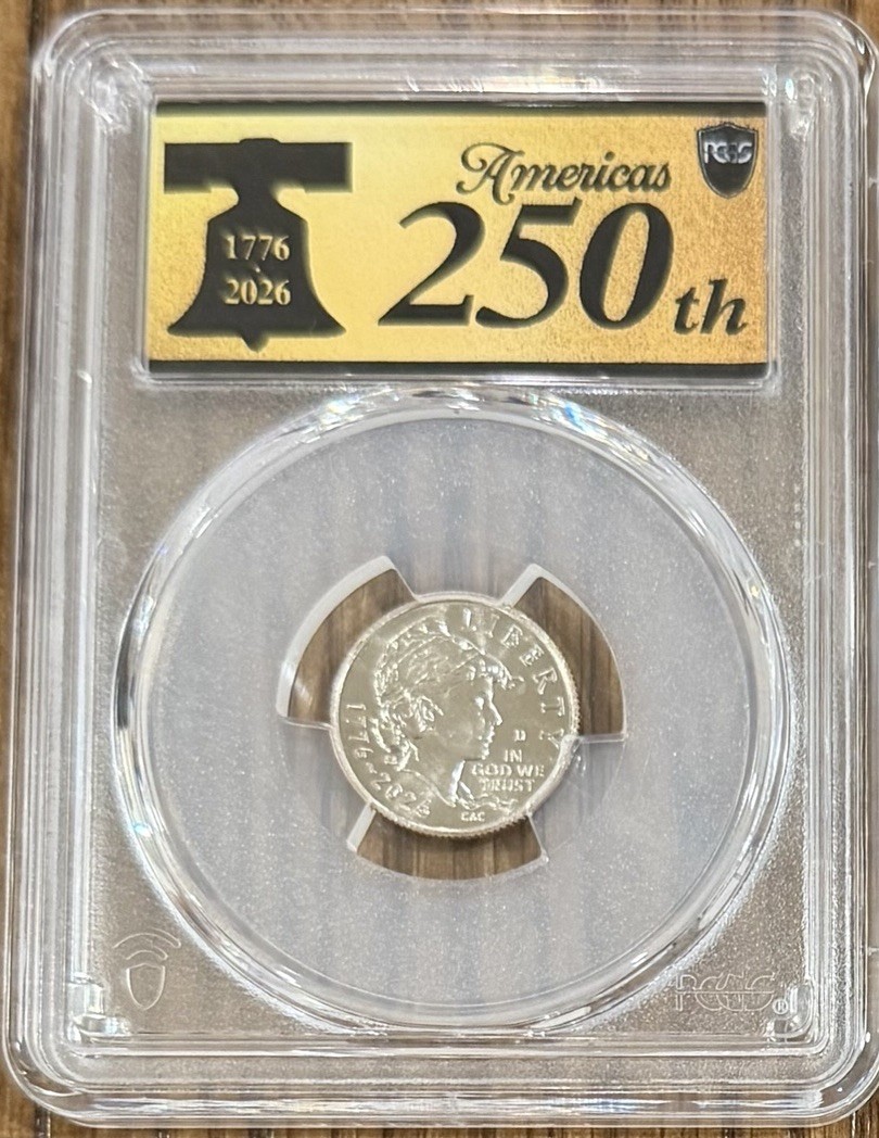 2026 D Emerging Liberty Dime PCGS MS65 250th Anniversary Gold Label