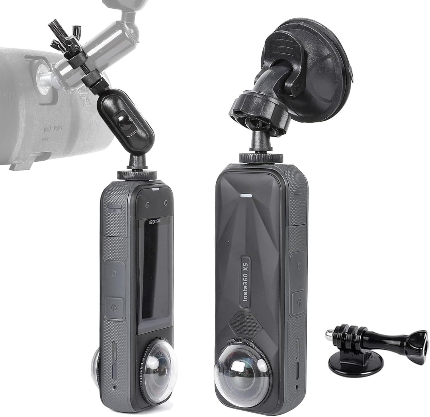 Universal Suction Cup Action Camera Mount for Safe Driving - 360° Adjustable