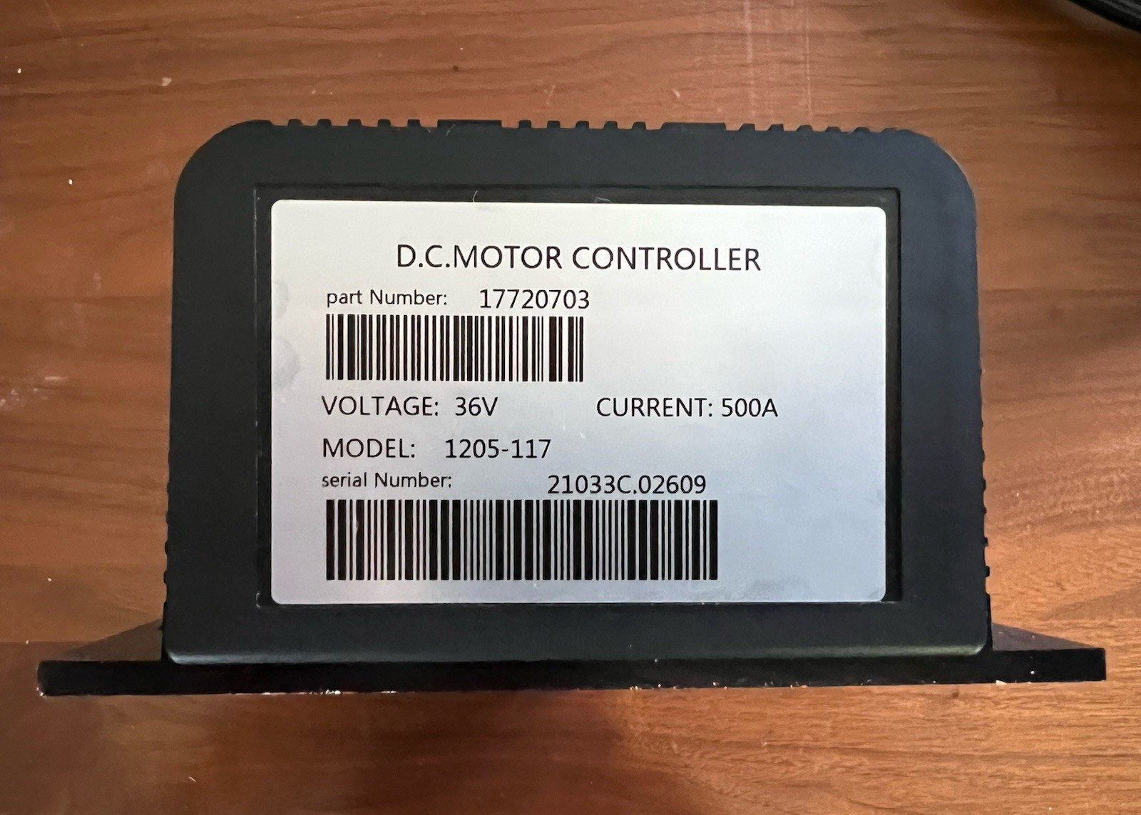 Curtis DC Motor Controller 36V 500A Model 1205-117 MPN 17720703