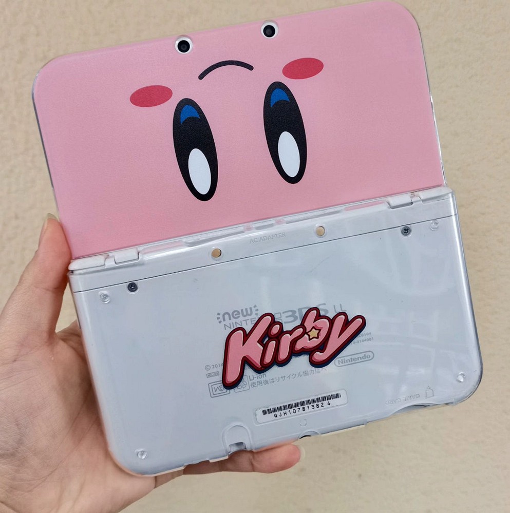 Rare Housing Shell Faceplate Cover case for Nintendo series Kirby No.061 Pink
