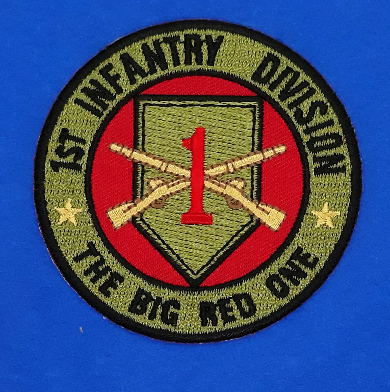 1st Infantry Division The Big Red One Iron On Sew On Embroidered Patch 3"X 3"