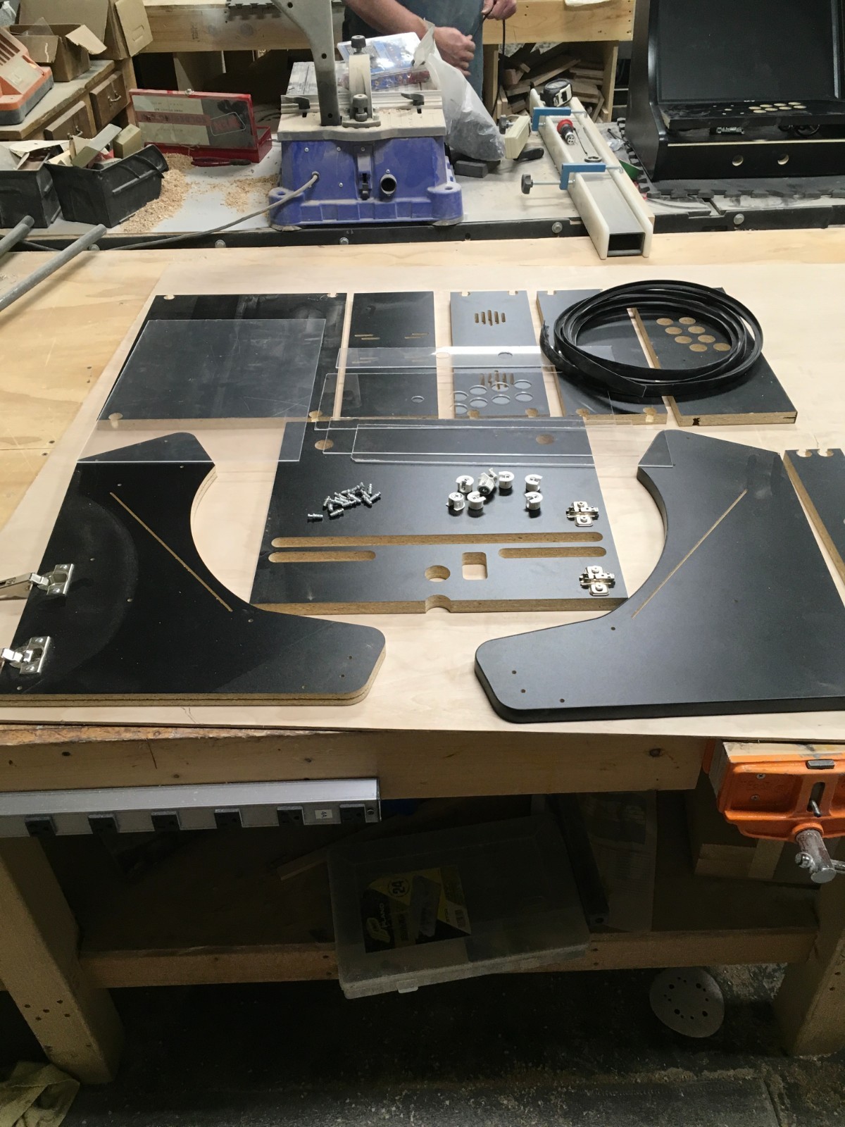 Bartop Arcade Deluxe Cabinet Kit -  Black, Easy Assembly, acrylic, T-mold, marqu