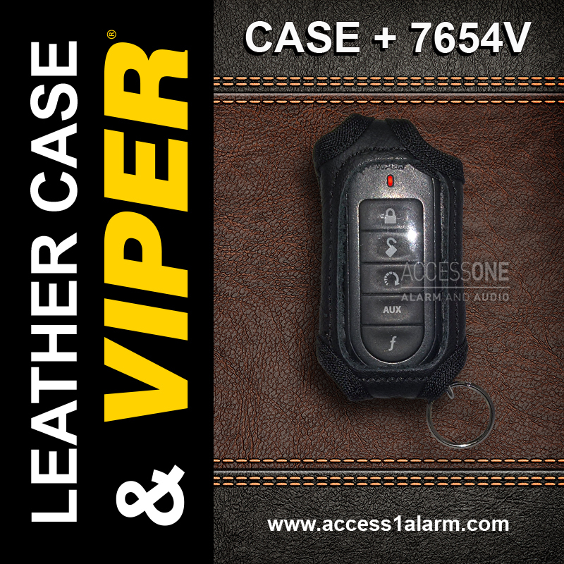 Viper 7654V WITH The High Quality Genuine Leather Remote Control Protective Case