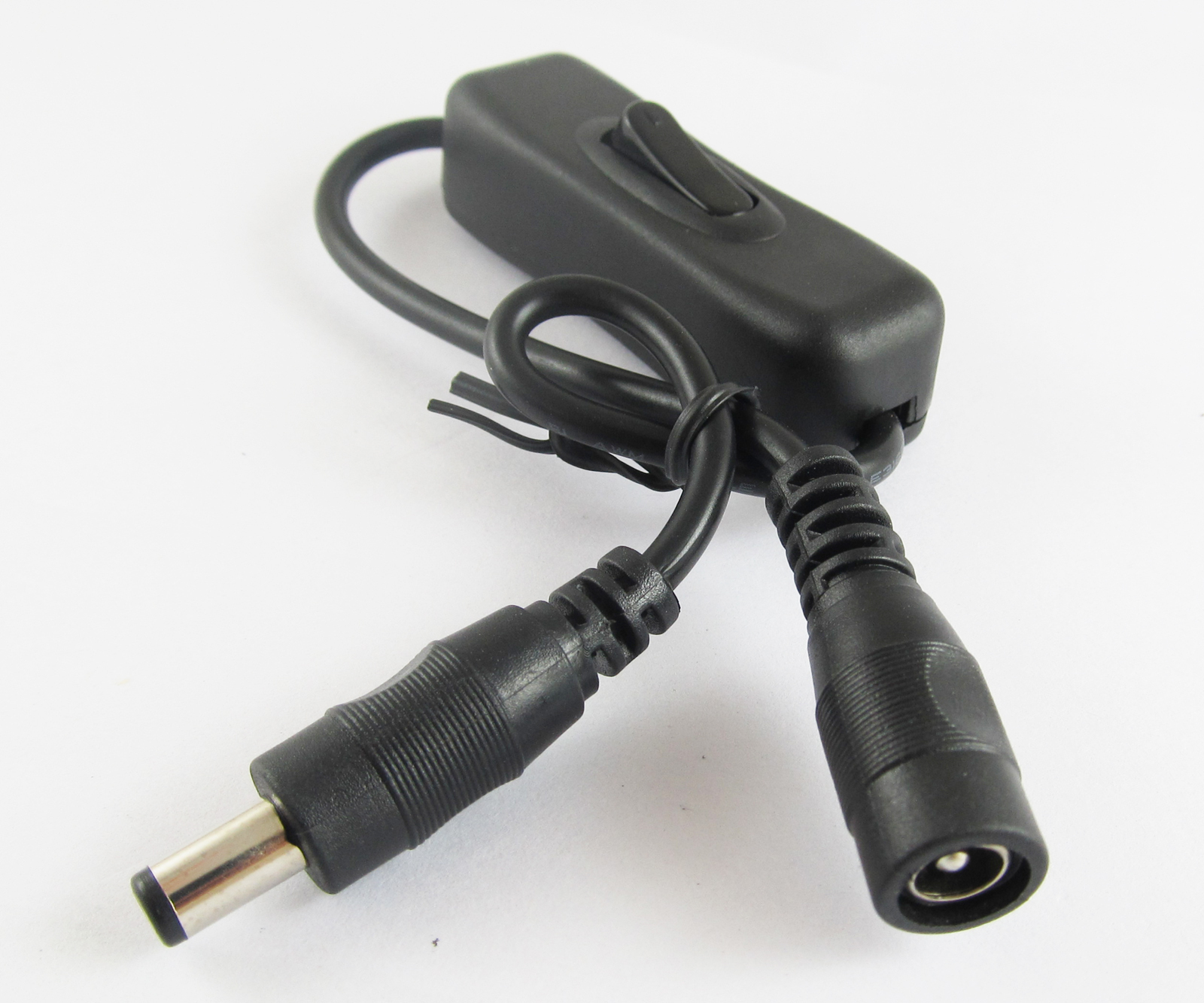 5pcs 30cm 2.1x5.5mm 2.1mm Male Plug to Female Jack DC Cable with On Off Switch