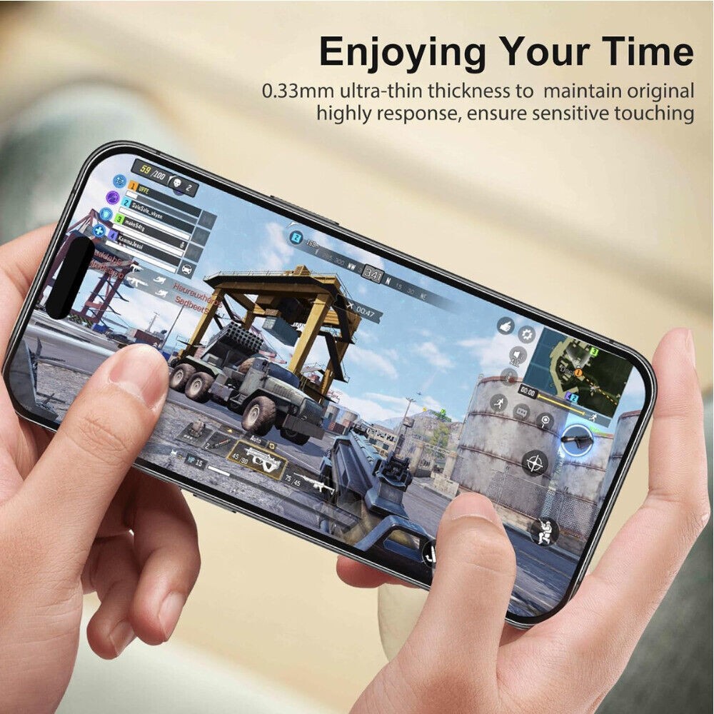 2 Pack Screen Protector Tempered Glass For iPhone 13/14/15/16 Pro Max Plus mini