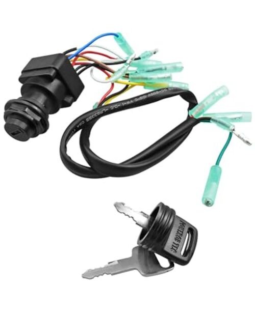 Ignition Switch Key Assembly Fit for Yamaha 2 & 4 Stroke Outboard Motors