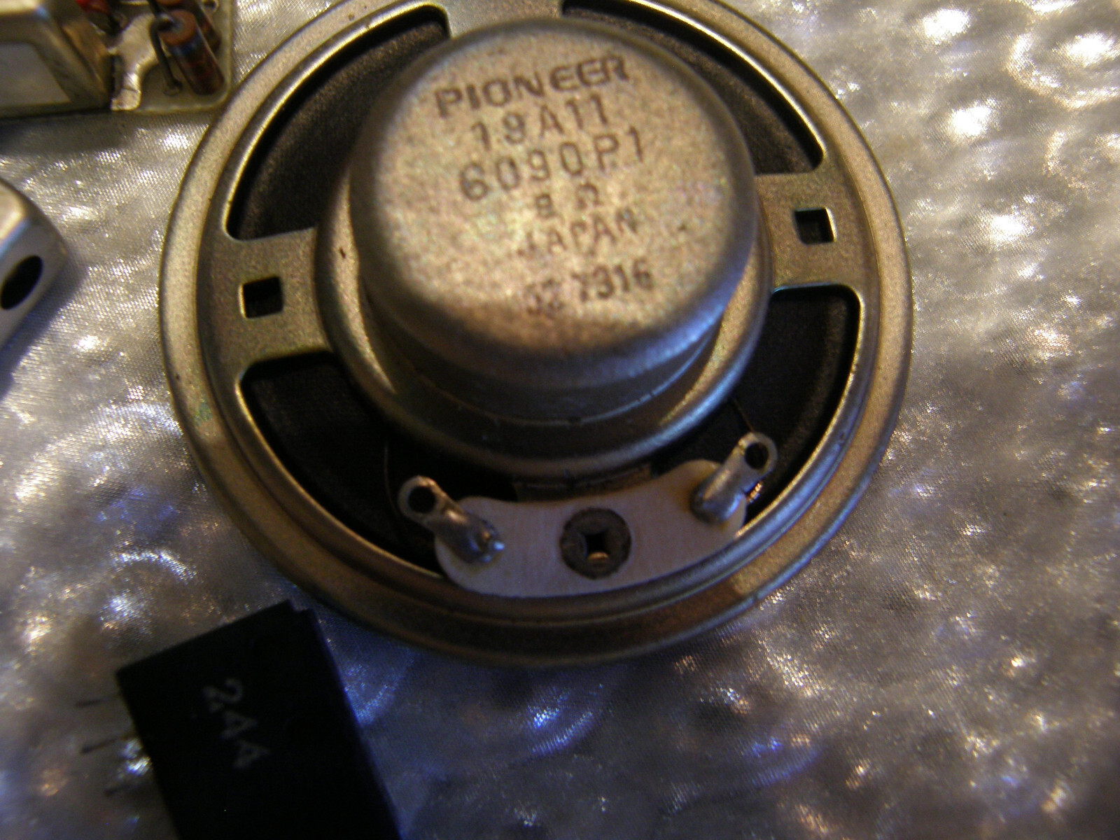 Lot of mobile 2 way radio parts knobs hybrid 2" Pioneer speaker G.E. 19C311880G4