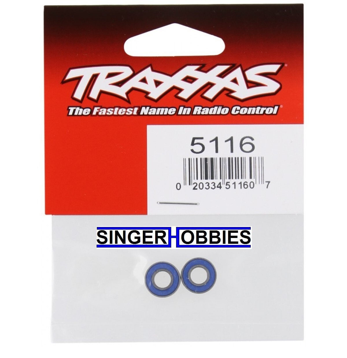 Traxxas 5116 Ball bearings, blue rubber sealed (5x11x4mm) (2) NEW TRA5116 TRA1