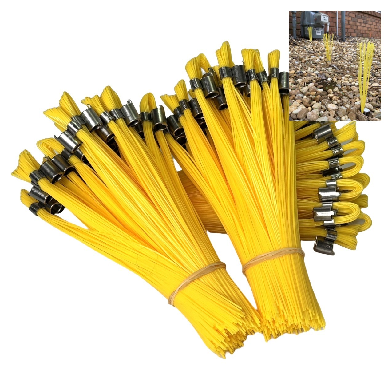 Trail Chasers Yellow 6" Marking Flags 75 Pack Survey Construction Landscaping