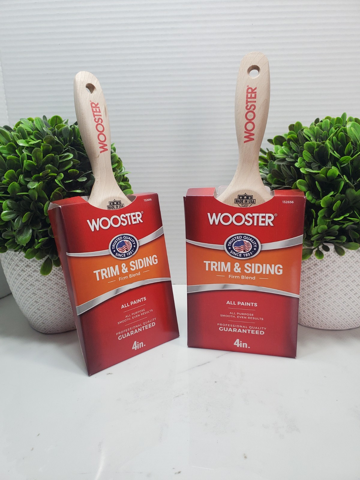 2 -Wooster 132656 Trim & Siding Firm Blend 4 Inch All Paint & Purpose Brush🔴NEW