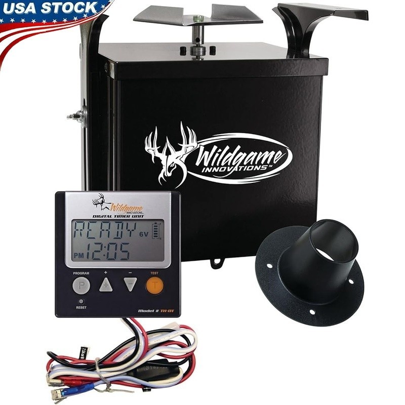 Digital Game Feeder Kit 6V Adjustable Timer Weather Resistant Deer Feeder New