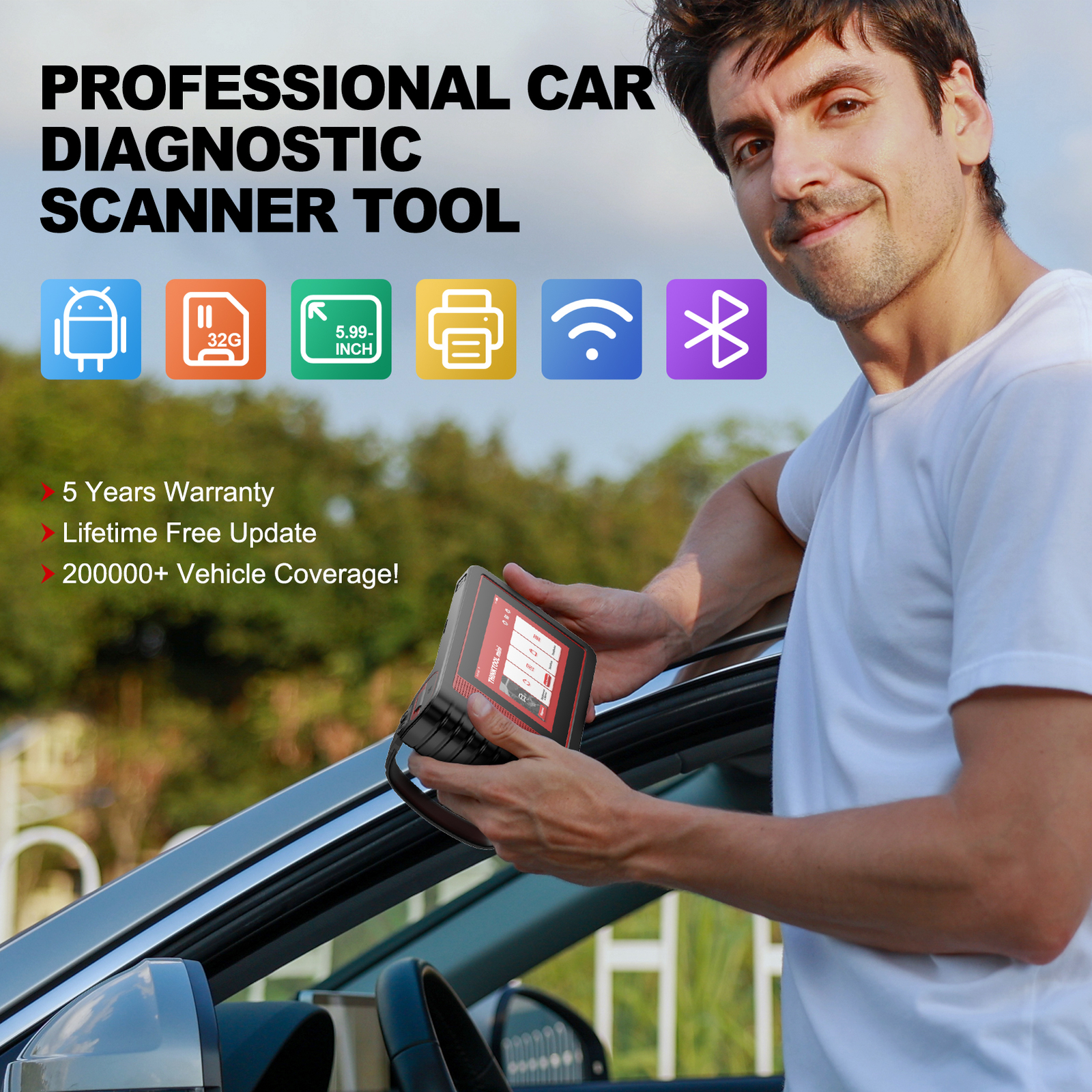 Thinkcar ThinkTool Mini Car Diagnostic Scanner Tool Bluetooth OBD2 Code Reader