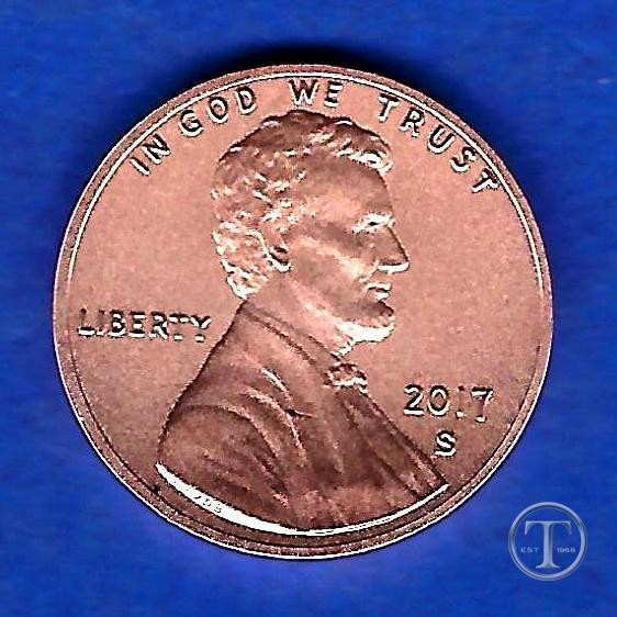2017 S Enhanced Finish Lincoln Cent Penny -From 225th Anniversary Enhanced Set
