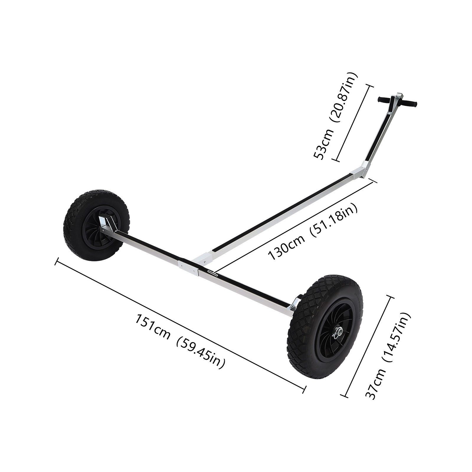 Boat Trailer Dolly Aluminum Alloy Inflatable Boat Kayak Sailboat Trailer Mover