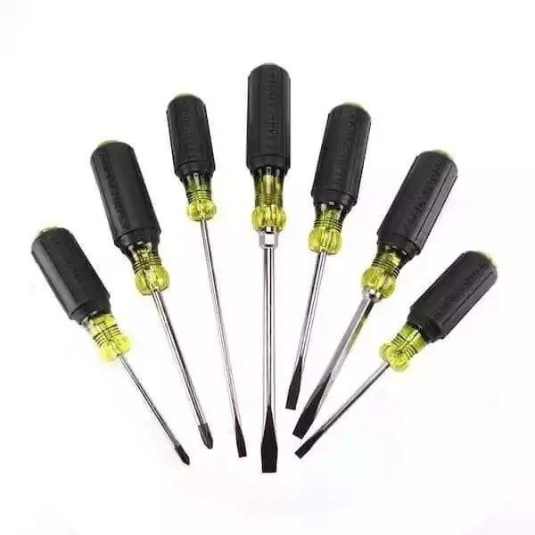 Klein Tools 85076 7-Piece Cushion Grip Assortment Screwdriver Set New in Box!🔥