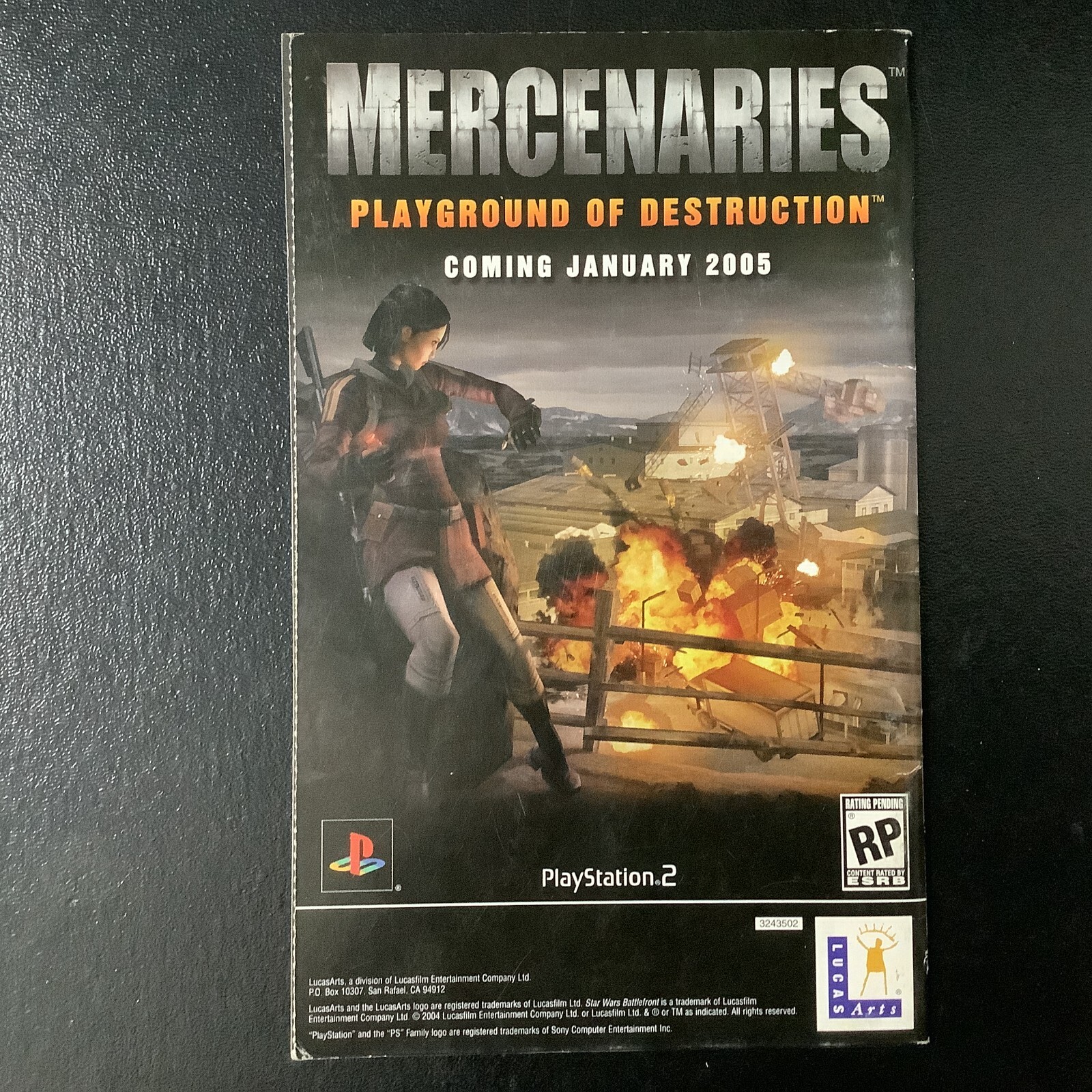 Star Wars Battlefront 1 PS2 PlayStation 2 Instruction Manual Only