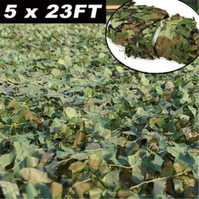Camouflage Netting Hunting Blind Camo Net 5x23ft for Military & Sunshade Use
