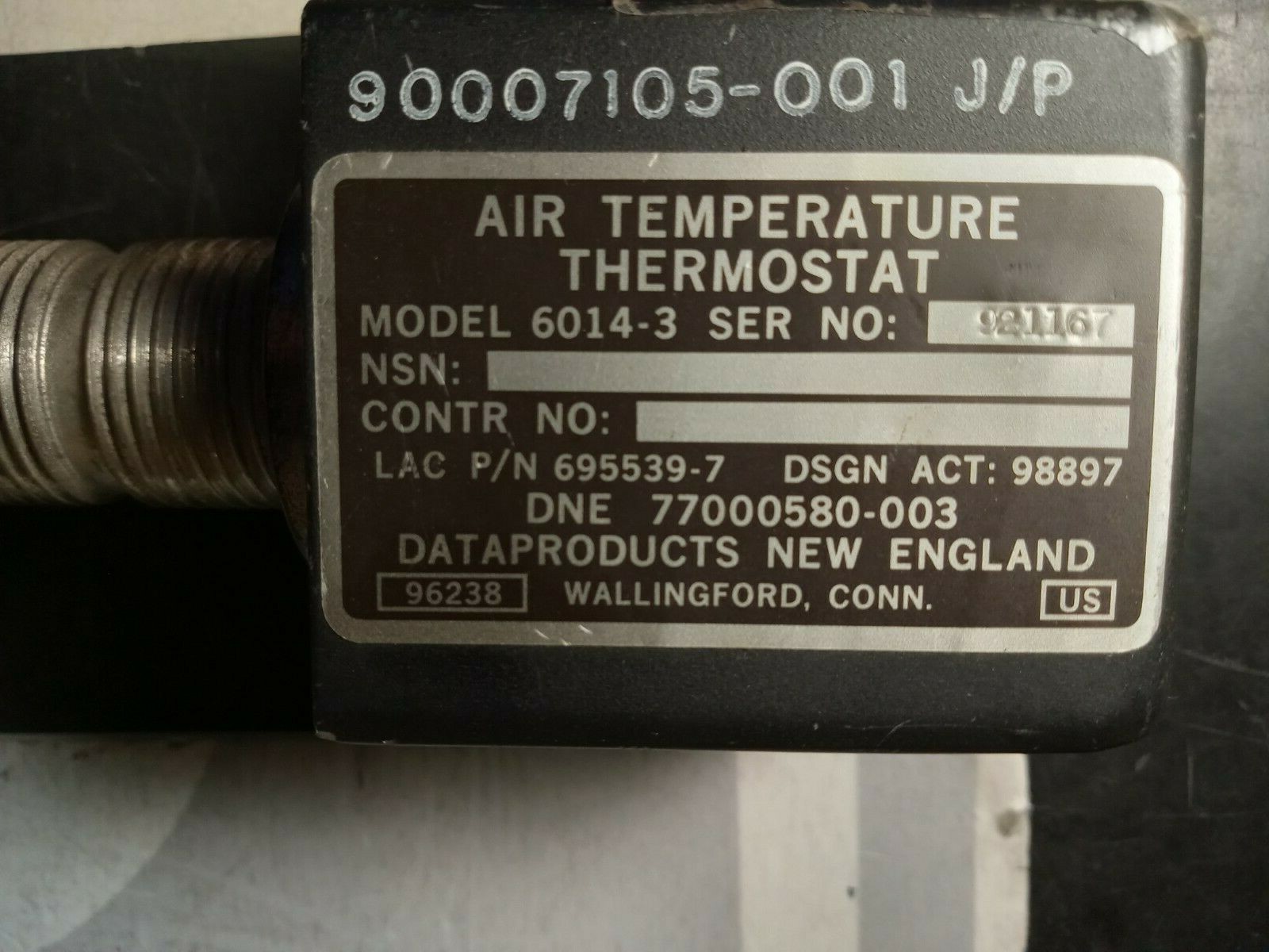 Air Temperature Thermostat 6014-3 Removed Working