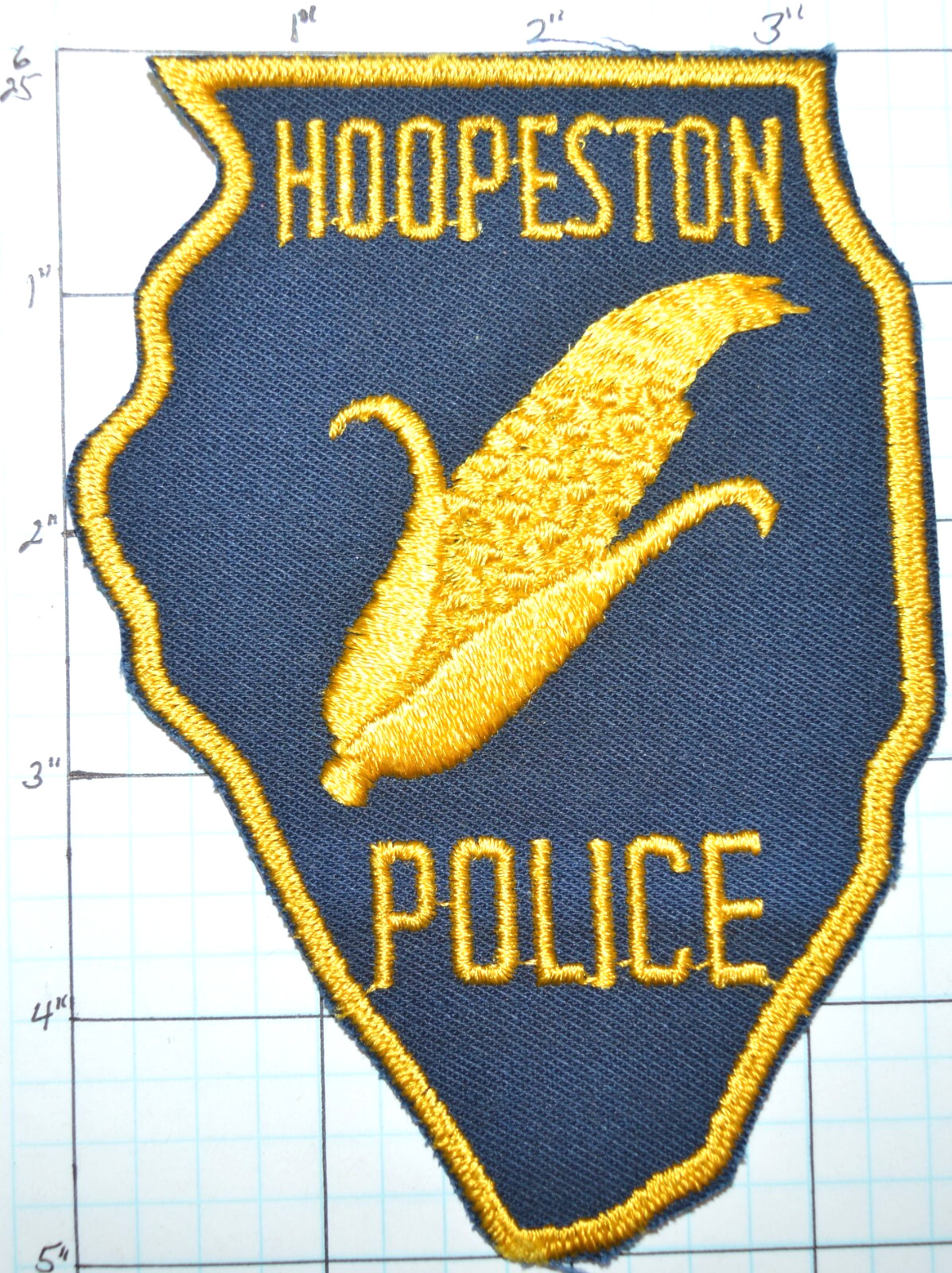 ILLINOIS, HOOPESTON VINTAGE POLICE DEPT PATCH