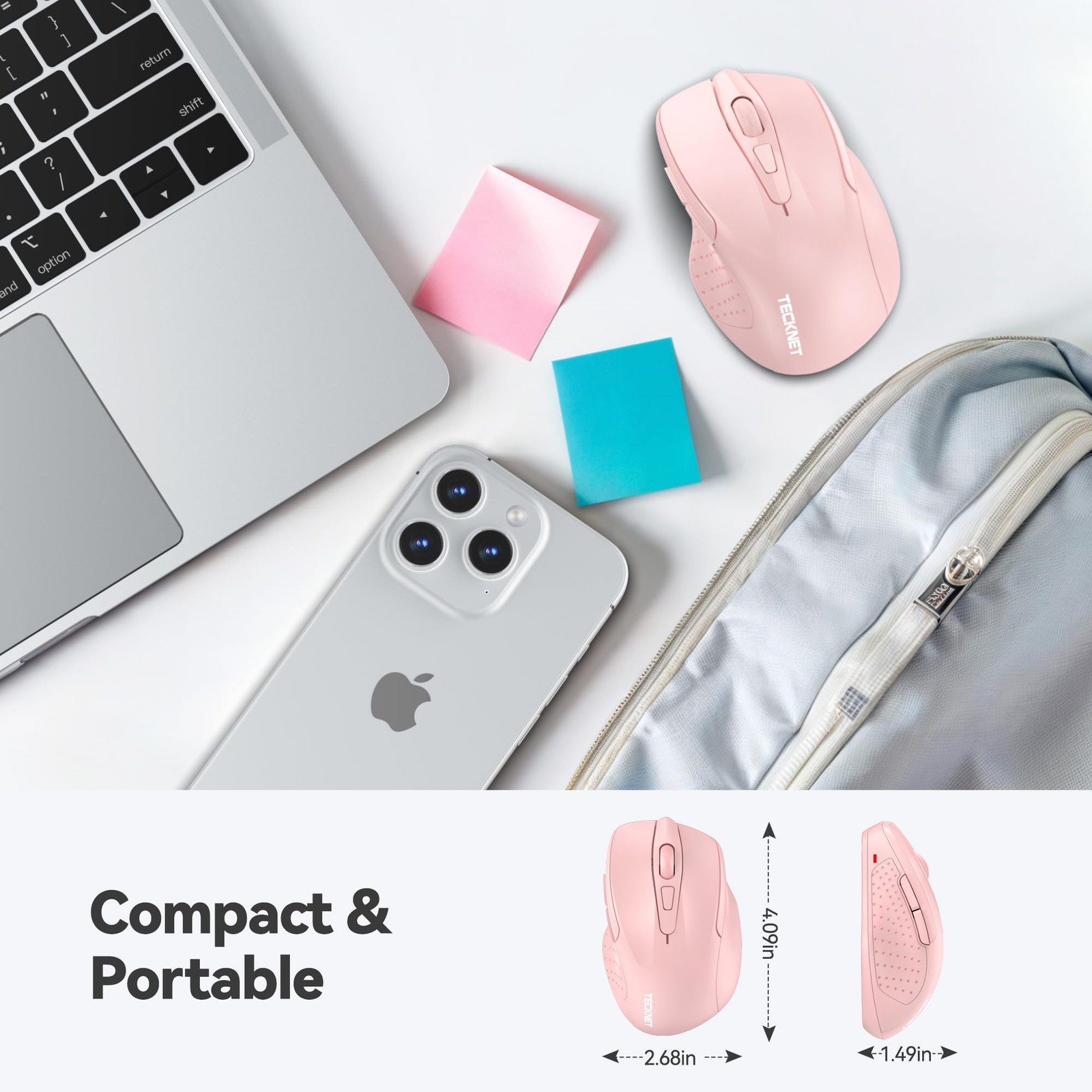 Wireless Mouse, 2.4G Ergonomic Optical Mouse, Computer Mouse for Laptop, PC, ...