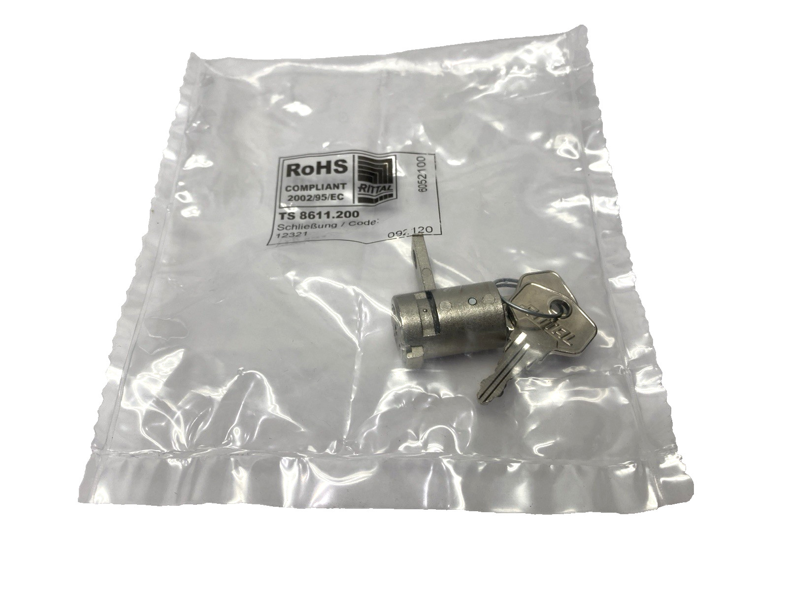 Rittal TS 8611.200 Lock and Pushbutton Insert for Handle Systems w/ 2 Keys