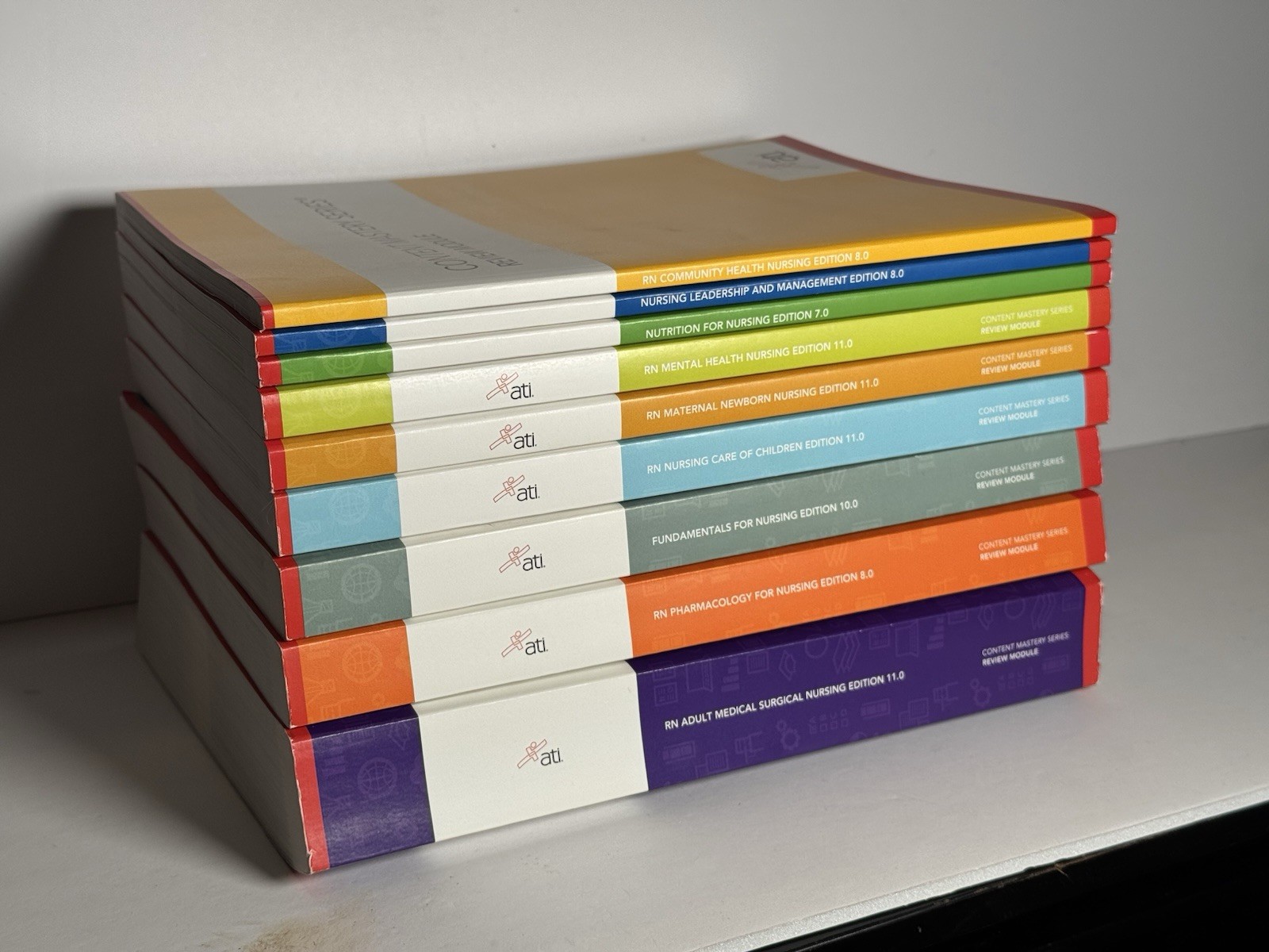 ATI Content Mastery Series RN Nursing Review Modules Lot of 9 Mixed Editions