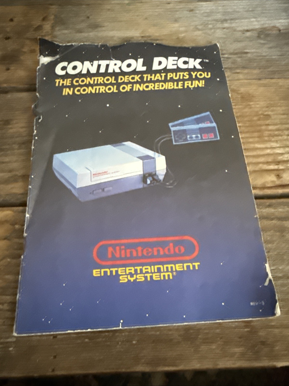 Vintage Nintendo NES Console Control Deck Manual Only Rev-3