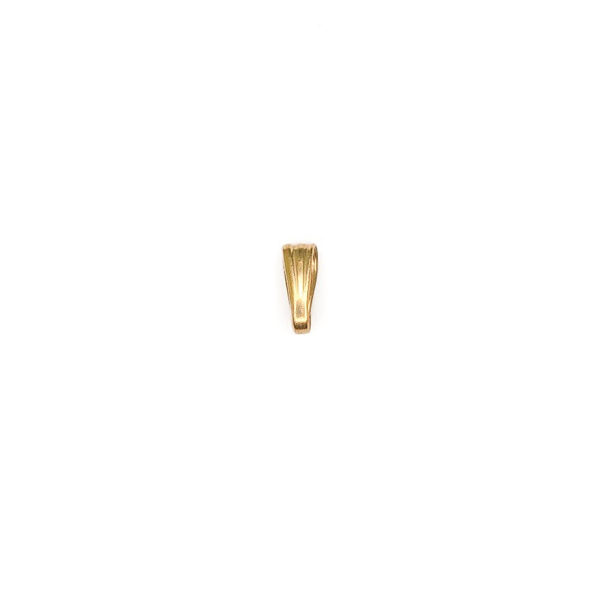14k Yellow Gold 5.5 x 2 mm Grooved Tapered Snap On Bail