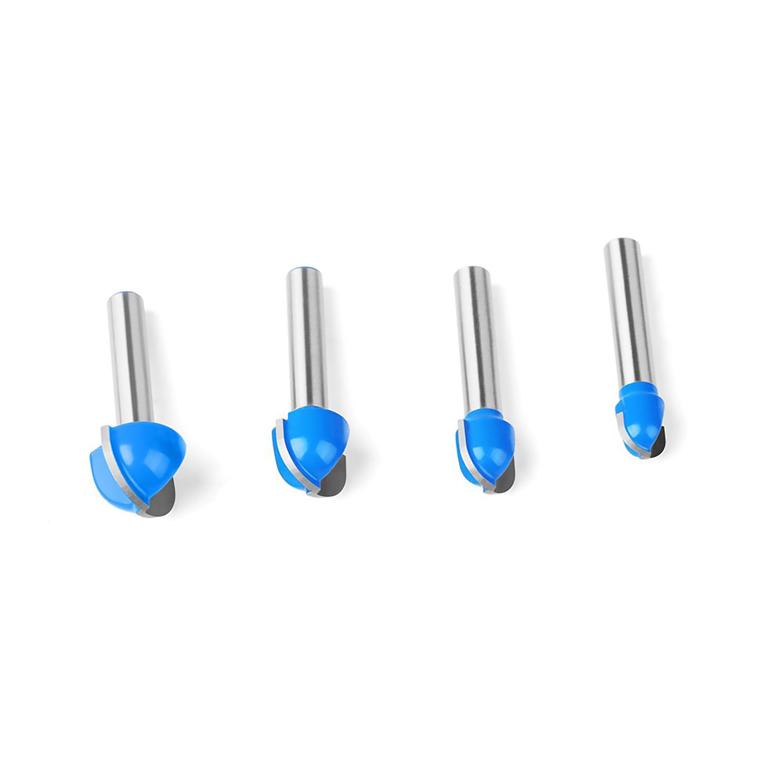 4PCS 1/4 Inch Shank Carbide Round Nose Router Bit Woodworking Milling Cutters