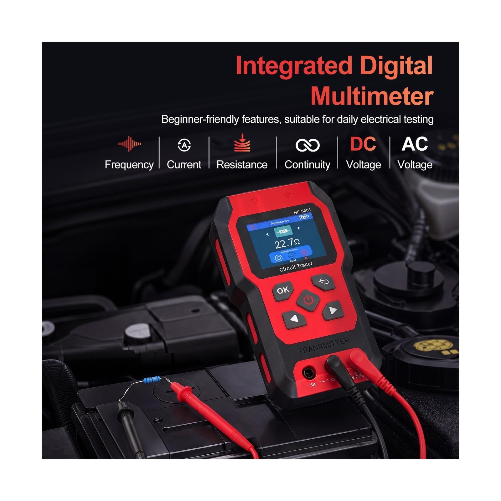 Underground Wire Locator - Upgraded Cable Locator with Digital Multimeter, Re...