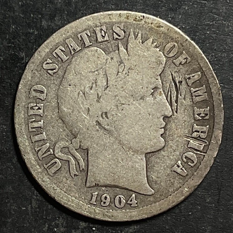 1904-S Barber Liberty Dime key date rare old silver collection great coin k702
