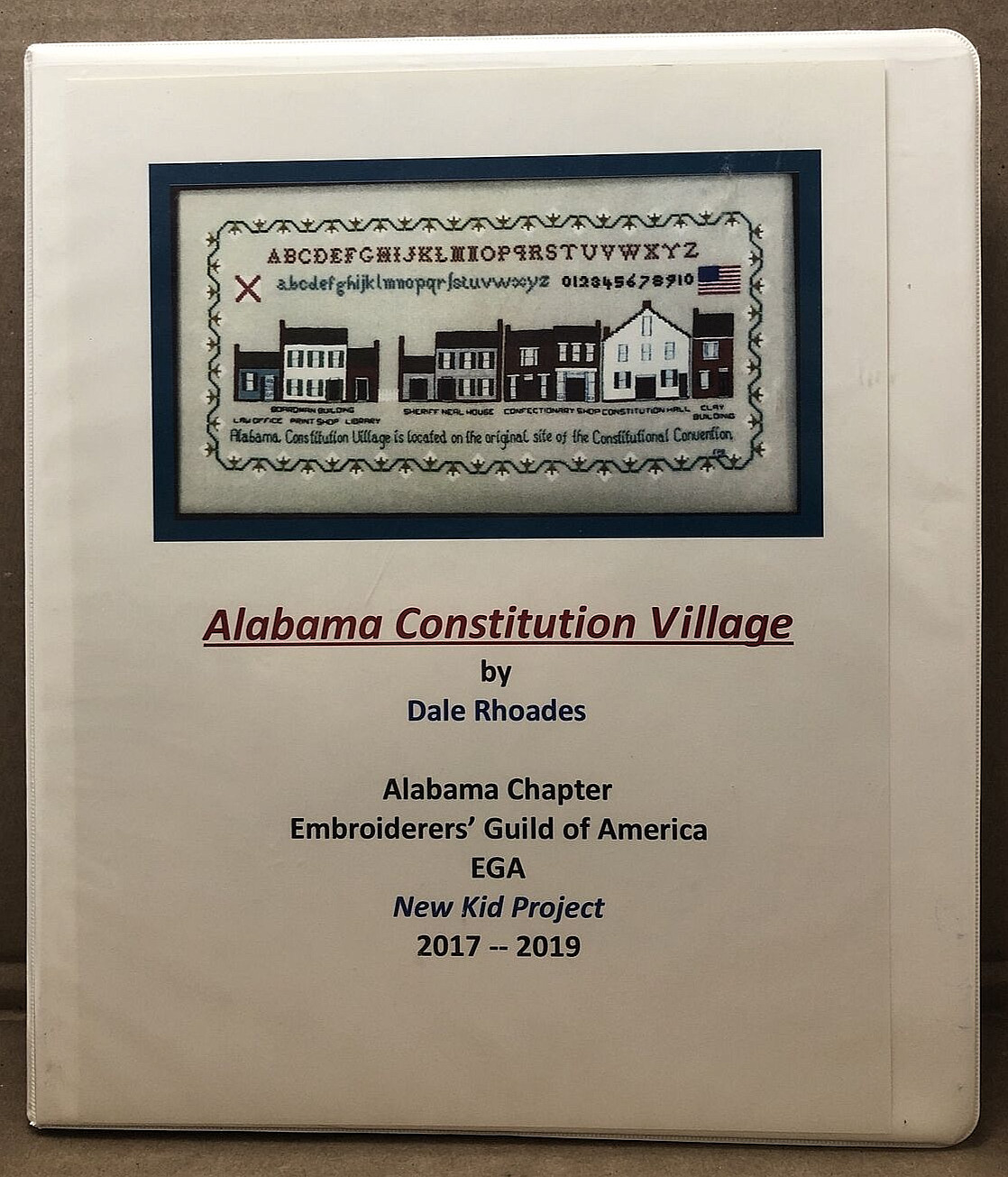Alabama Constitution Village by Dale Rhoades - Pattern Only - Embroiderers Guild