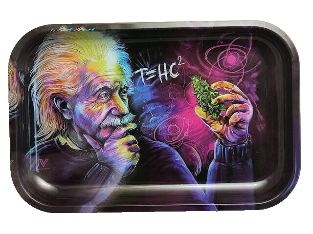Metal Tray Scientist Cartoon style snack tray plate side table plate 11" X 7.5"