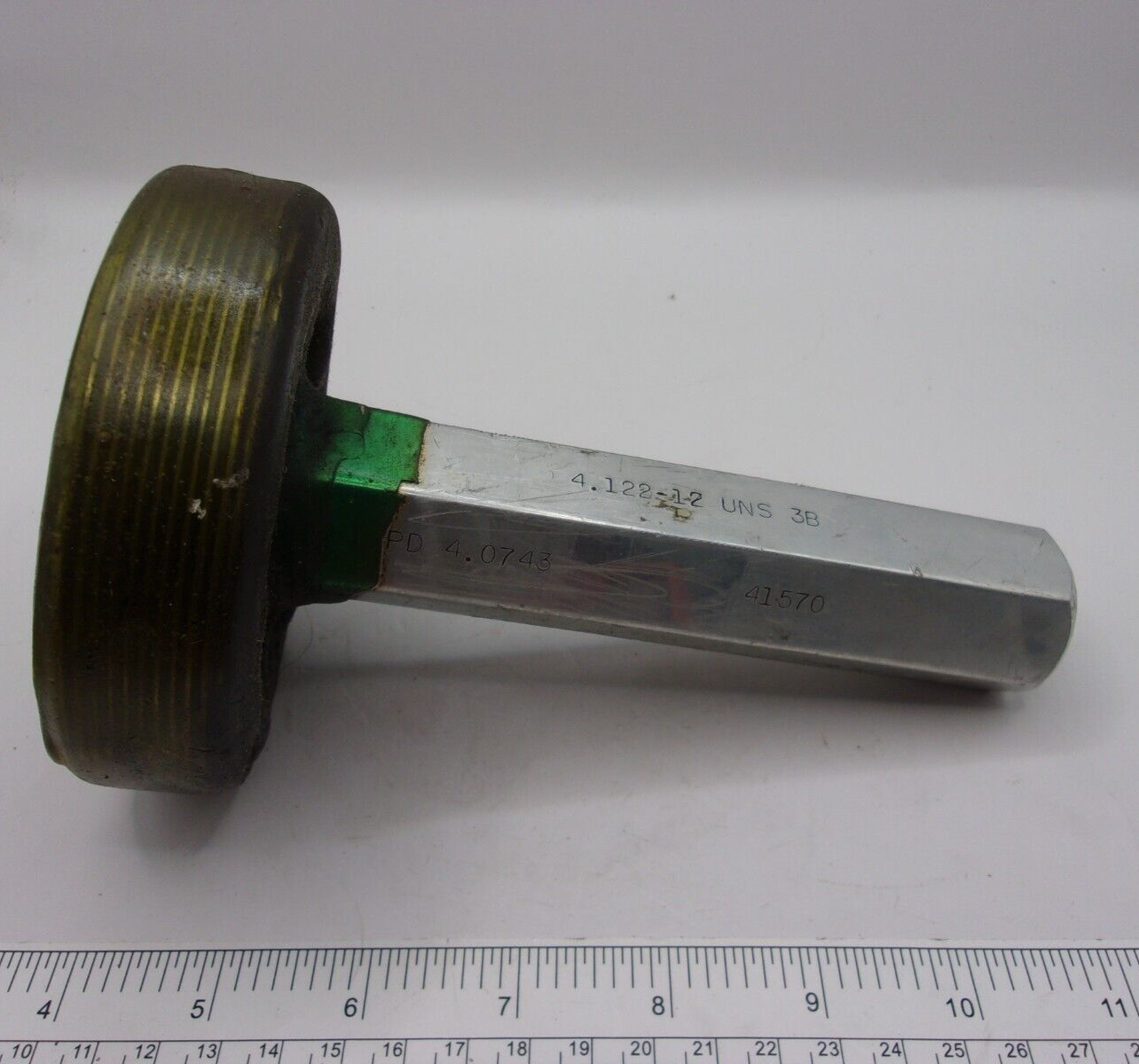 PMC INDUSTRIES, 4.122-12 UNS 3B, THREAD PLUG GAGE,  H.I.P.D. 4.0743, 1323A