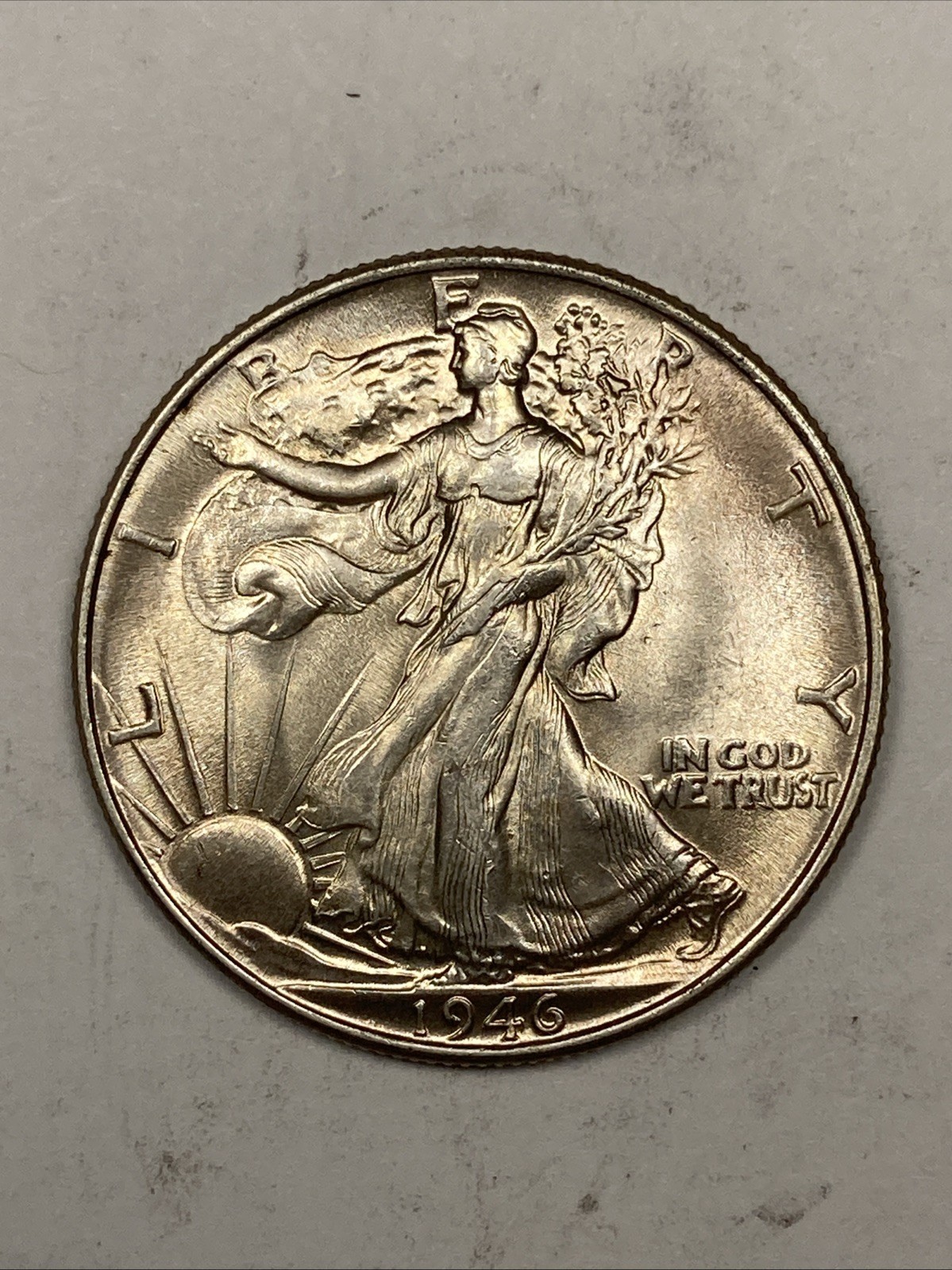 1946 Walking liberty Half .50. Beautiful Unc.