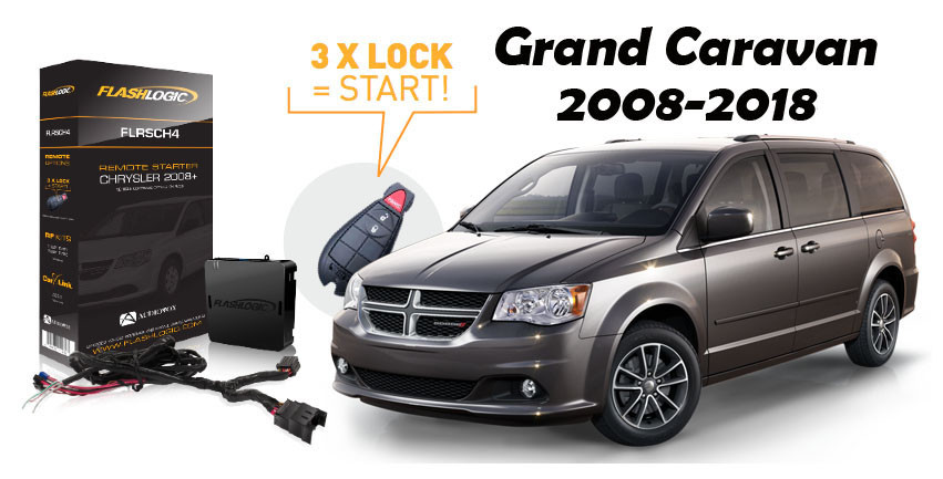 Flashlogic Add-On Remote Starter for Dodge Grand Caravan 2013 Plug & Play