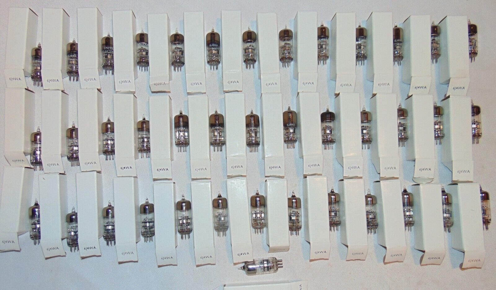 40 PIECE NOS NIB 6J4WA 6J4 6С2П A2209 TM12 TRIODE UNITED AUDIO TUBES VINTAGE USA