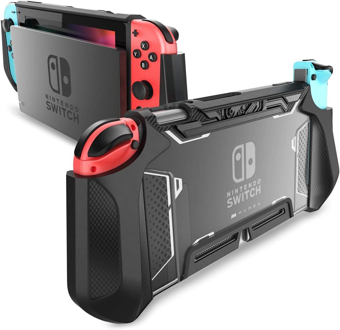 For Nintendo Switch or OLED or Lite Grip Case Hard Shell Protective Cover BLACK