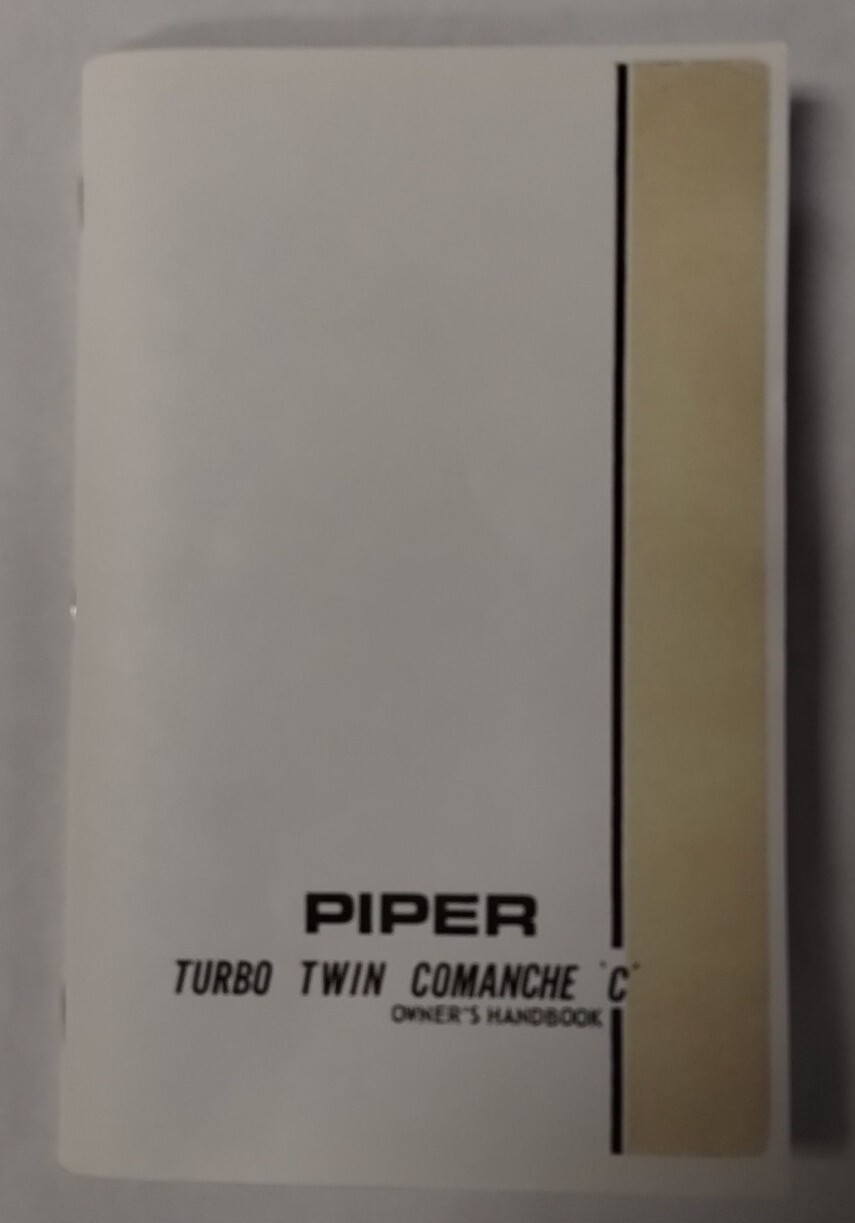 Piper 1968-69 Model PA-30 Turbo Twin Comanche C Owners Handbook-Copy