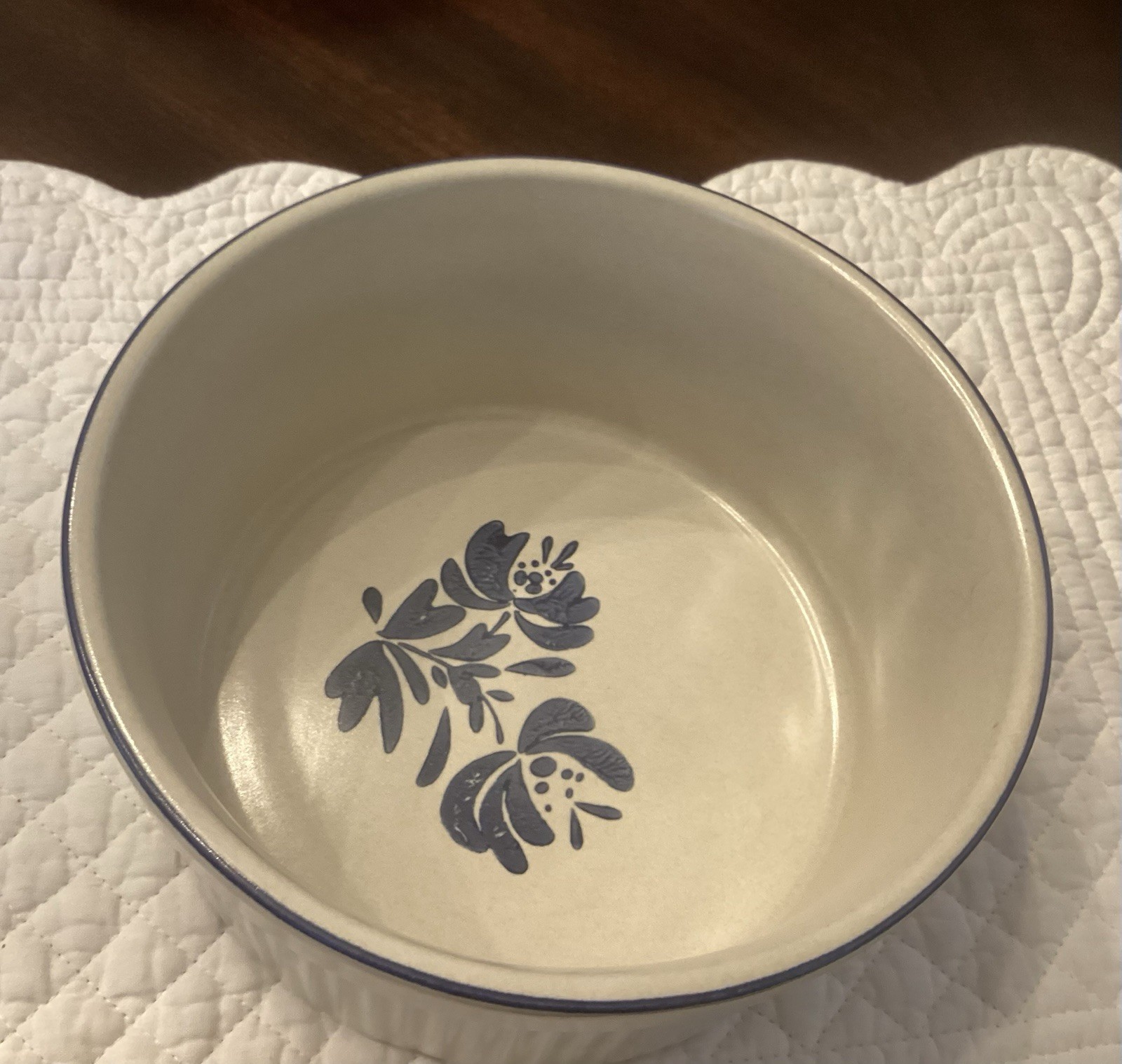Vtg Pfaltzgraff Yorktowne Stoneware Souffle Casserole Dish Bowl