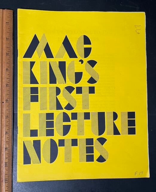 Mac King’s First Lecture Notes 1993 Rare Comedy Magic Lecture Booklet
