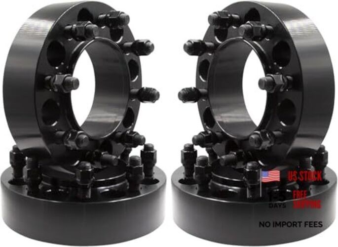4 Pcs Hub Centric Wheel Spacers 8 on 6.50 8x6.50 2.00 Inch 2.00" Alum (4 Pack)