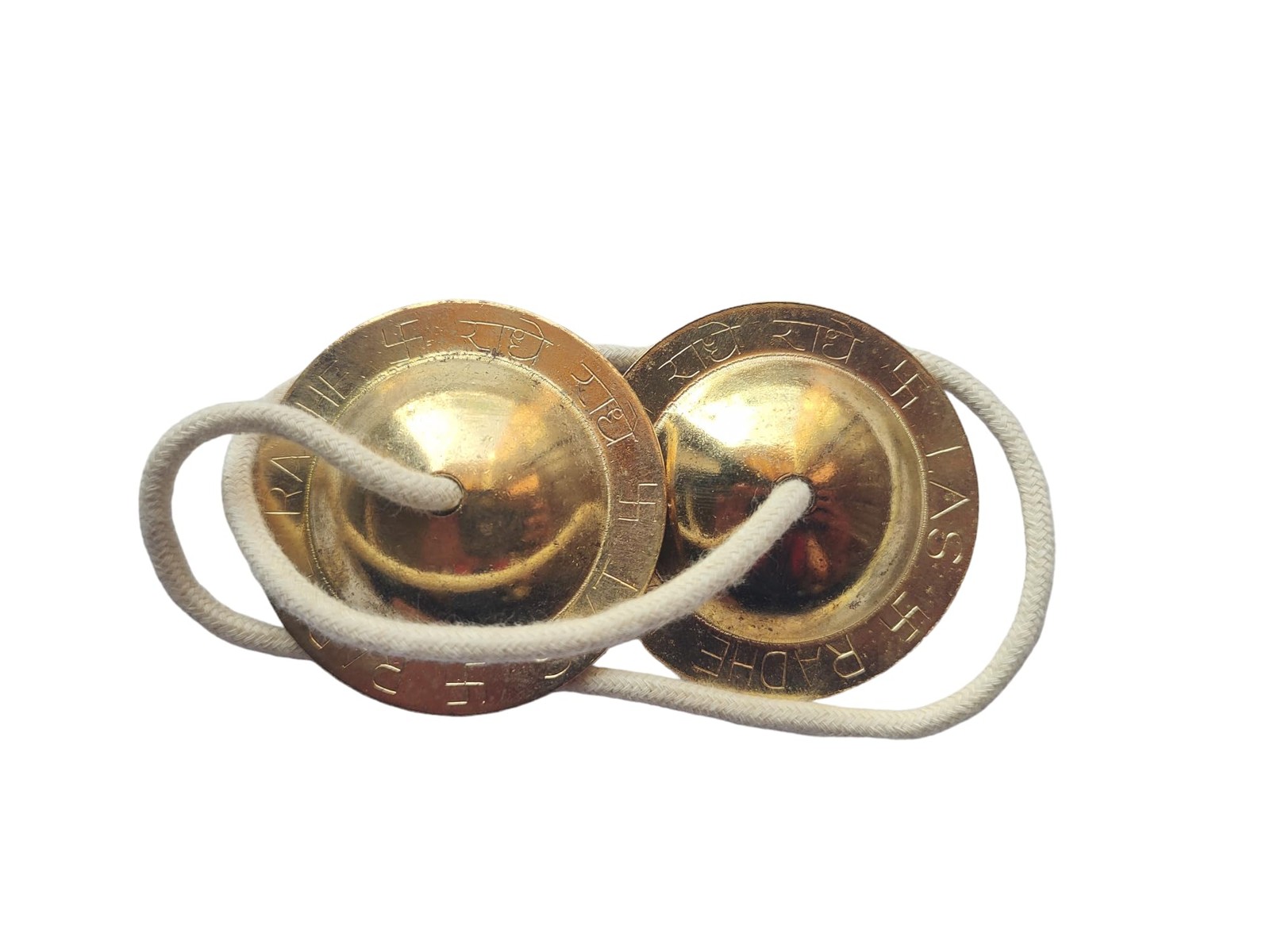 Manjeera Manjira Cymbals Hand Cymbal Metal Clapper Shree Radhe Manjeera for P...