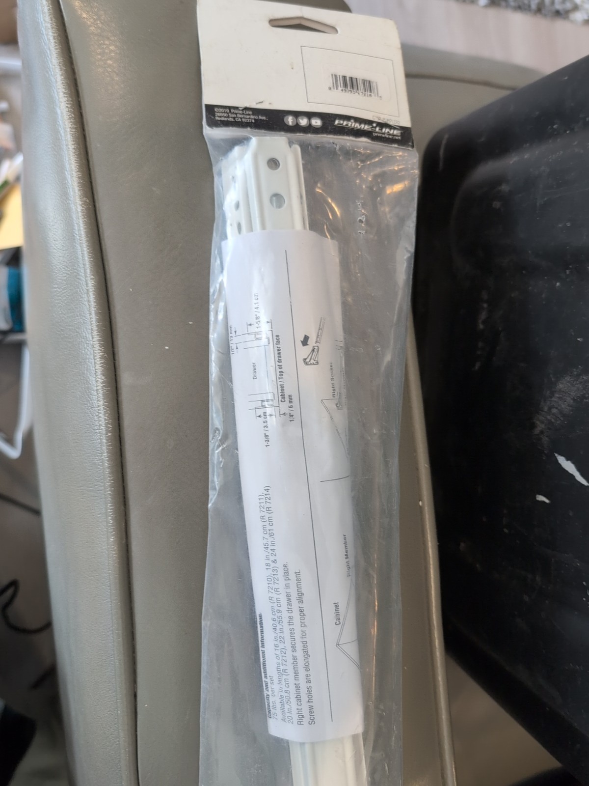 Prime-Line Drawer Slide Kit Replace Drawer Track Hardware Steel Tracks 15-3/4