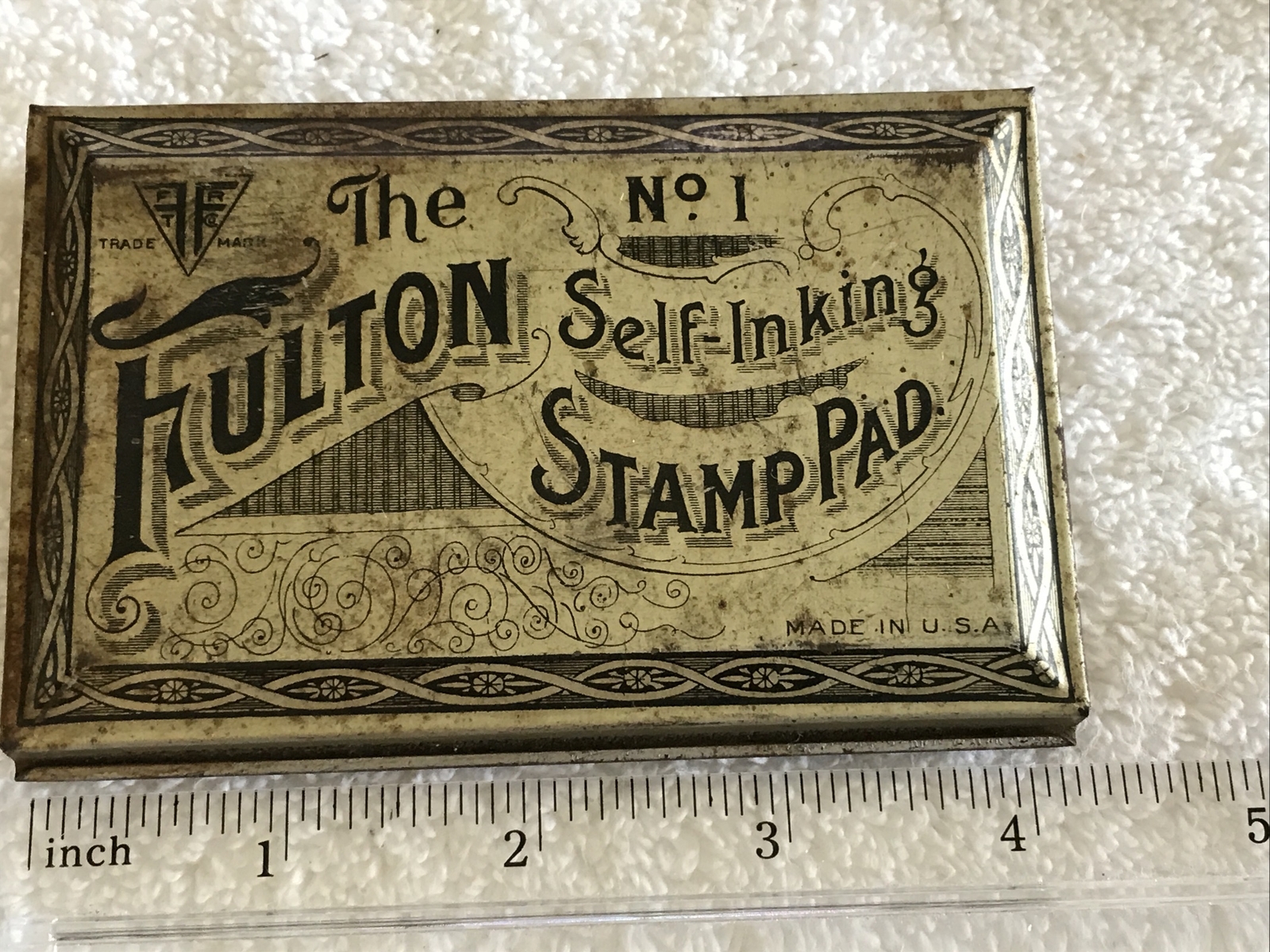 FULTON VINTAGE STAMP PAD NO. 1 , SELF INKING