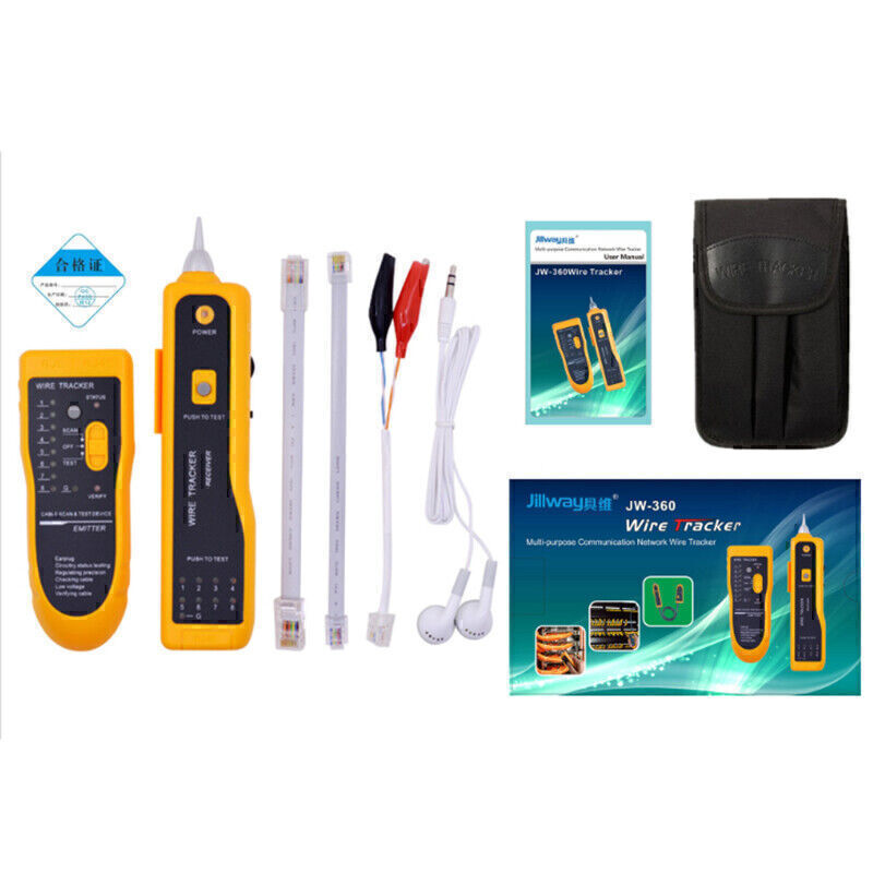 RJ45 Telephone Wire Tracker Ethernet Receiver Cable Tester Detector Line Locator