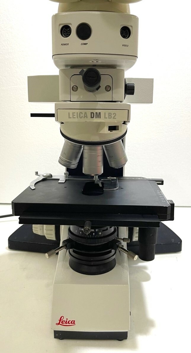 Leica Microscope DM LB2 W/ ICC A video camera & C plan Objectives, DHL Shipping
